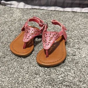 Pink sandals for little girl